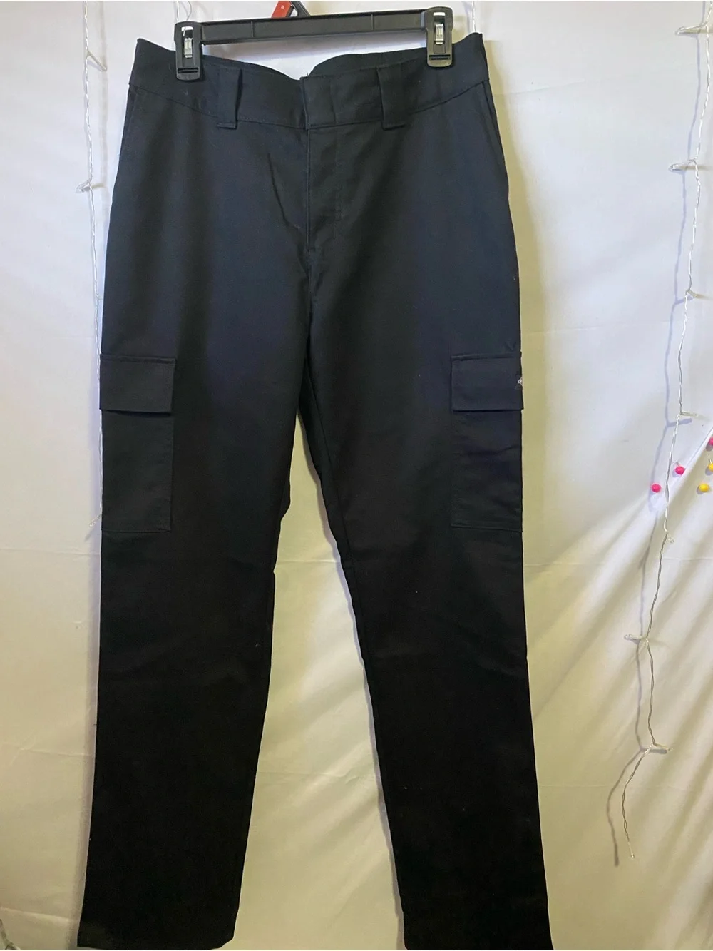 Dickies Black Cargo Pants with Side Utility Pockets